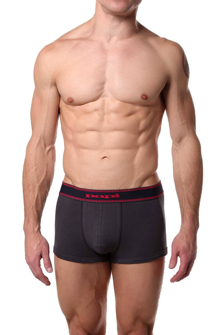 Papi Red/Charcoal/Navy Film-Strip Brazilian Trunk 3-Pack