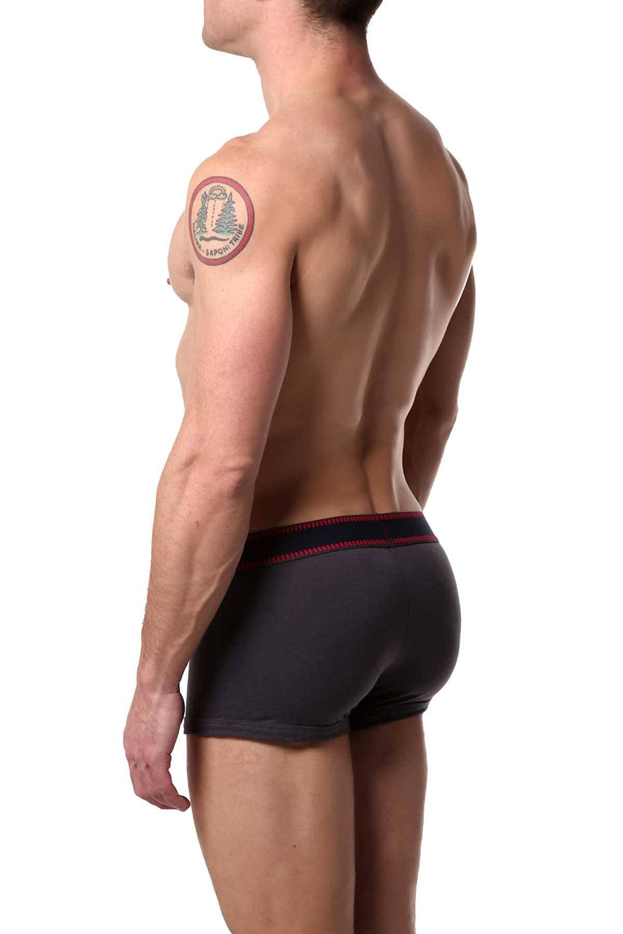 Papi Red/Charcoal/Navy Film-Strip Brazilian Trunk 3-Pack