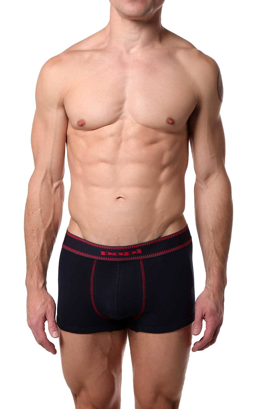 Papi Red/Charcoal/Navy Film-Strip Brazilian Trunk 3-Pack