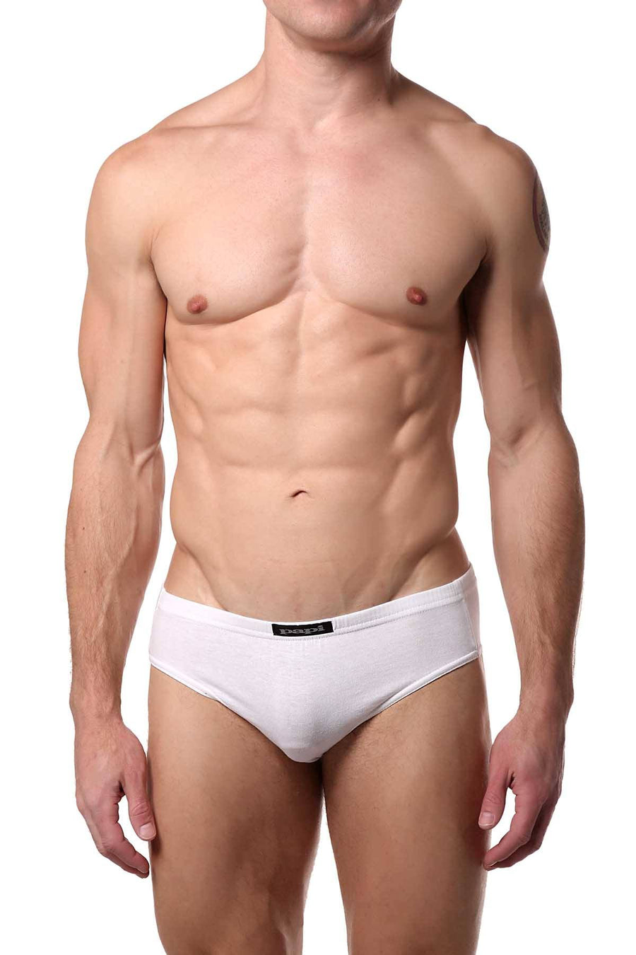 Papi Striped/Solid-Basics Premium Cotton Low-Rise Brief 5-Pack