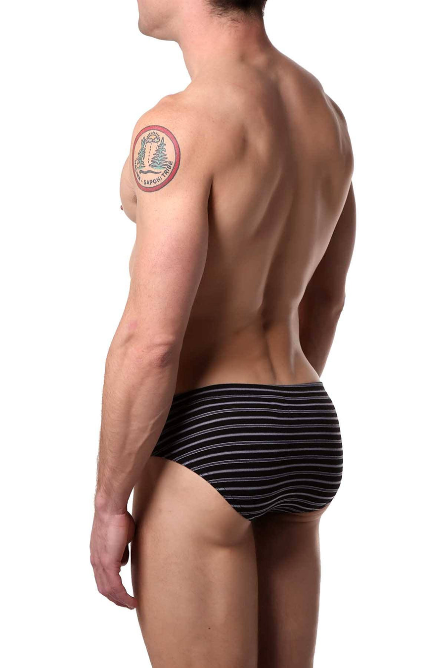 Papi Striped/Solid-Basics Premium Cotton Low-Rise Brief 5-Pack