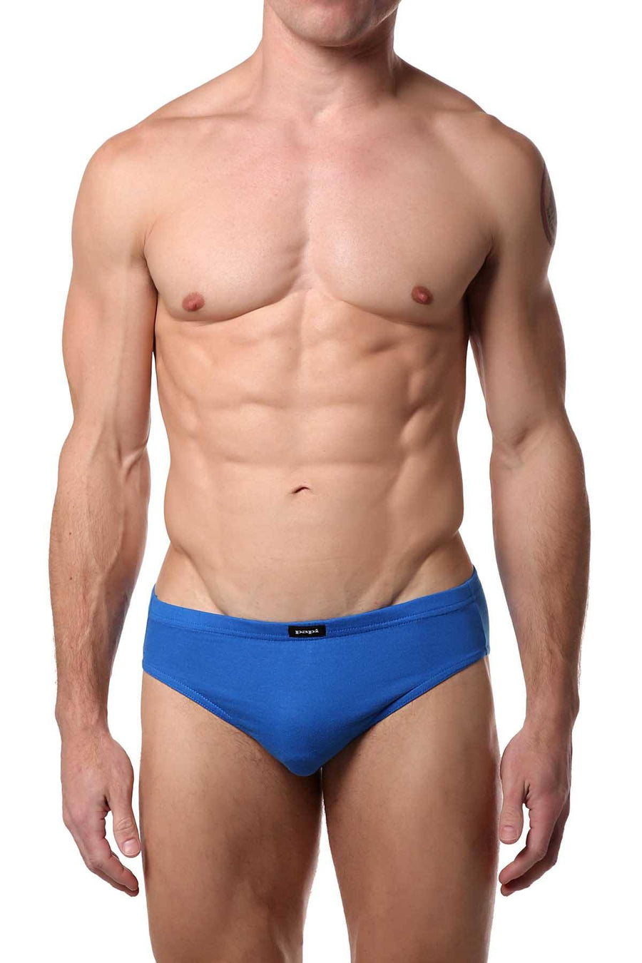 Papi Stripes-and-Solids Premium Cotton Low-Rise Brief 5-Pack