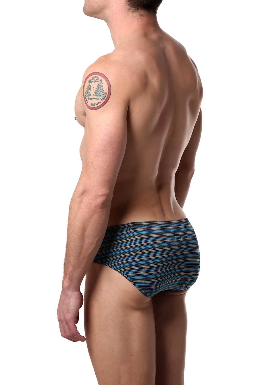 Papi Stripes-and-Solids Premium Cotton Low-Rise Brief 5-Pack