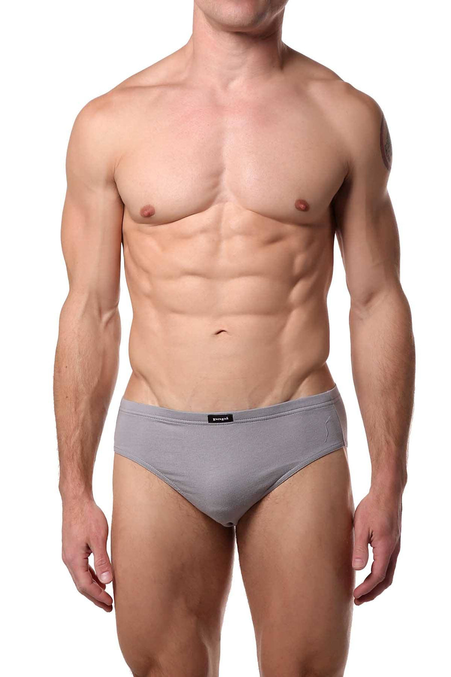 Papi Stripes-and-Solids Premium Cotton Low-Rise Brief 5-Pack