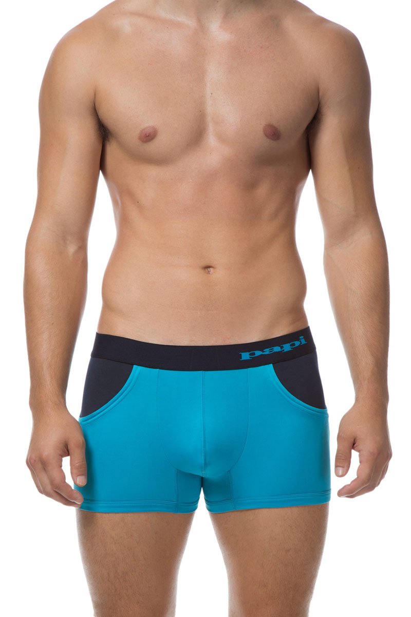 Papi Turquoise Miami Beach Boxer Trunk