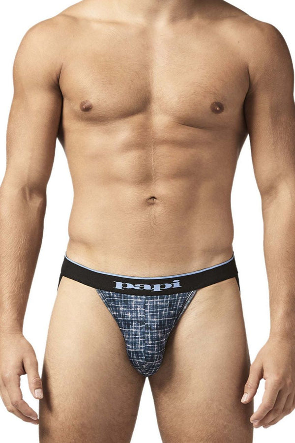 Papi blue Texture 2PK Microflex Jockstrap