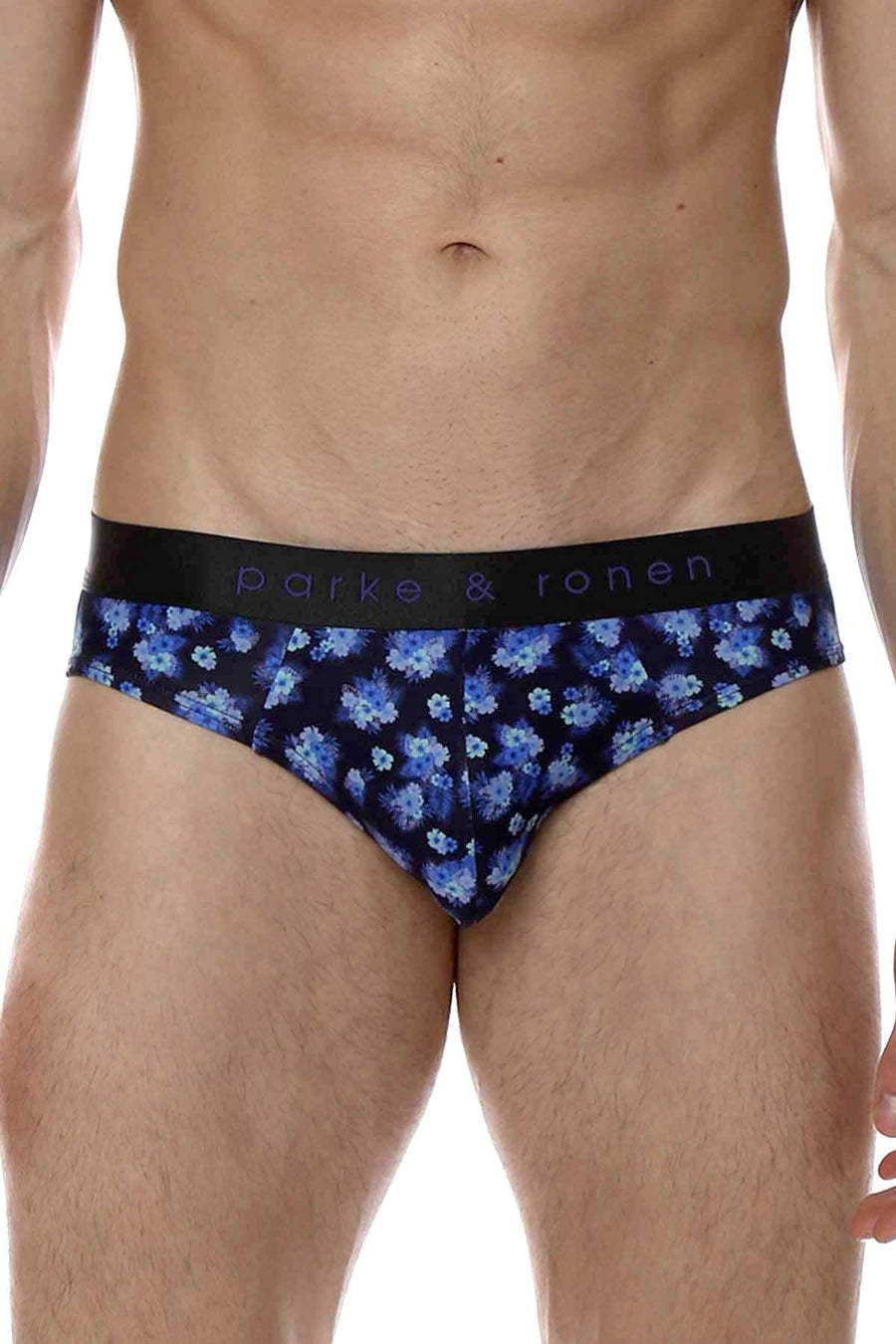 Parke & Ronen Black/Cobalt Hawaii Low-Rise Brief