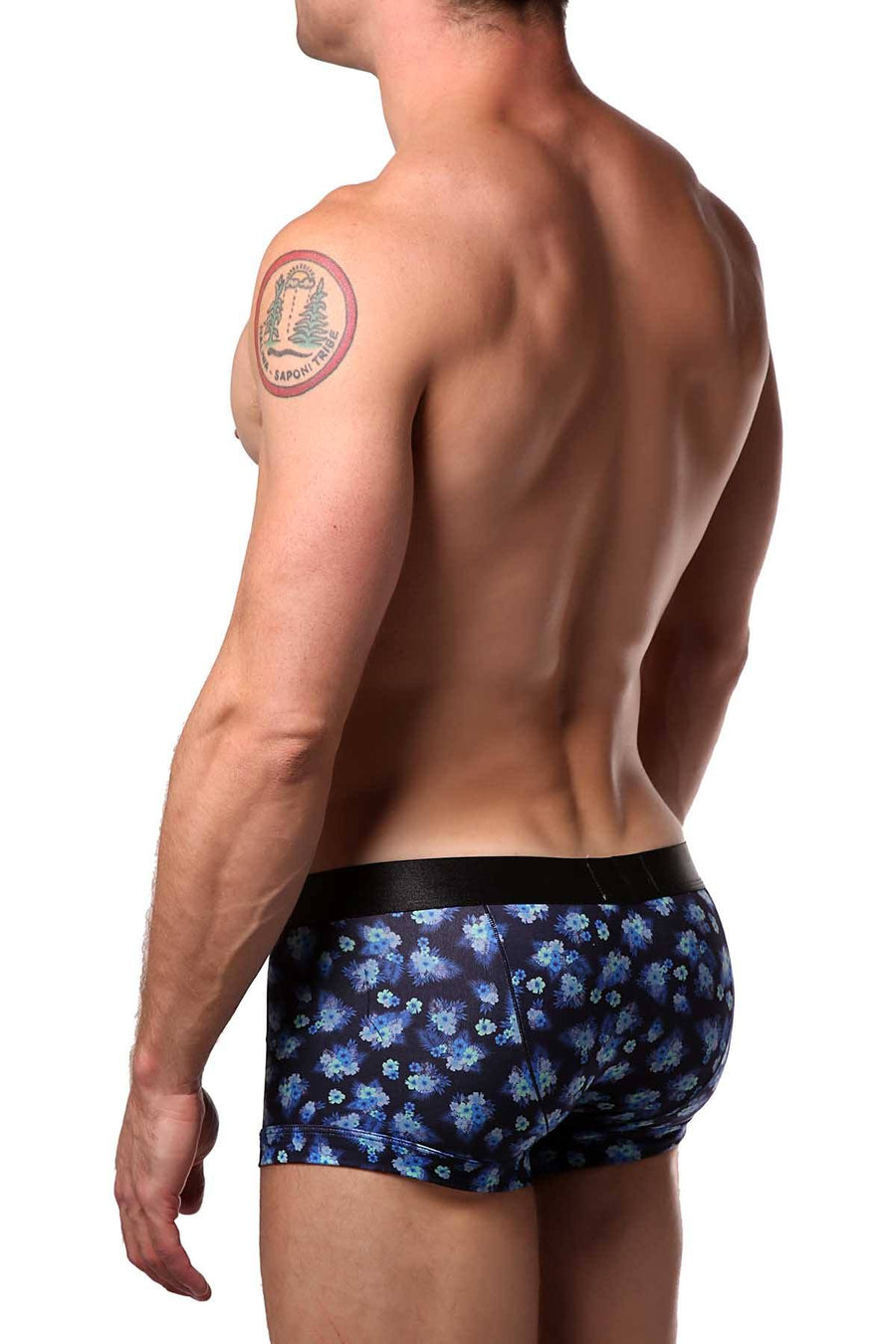 Parke & Ronen Black/Cobalt Hawaii Low-Rise Trunk