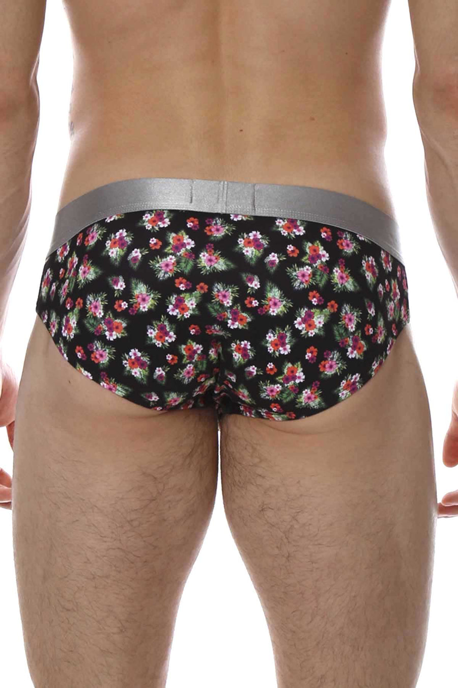 Parke & Ronen Black/Flamingo Printed Hawaii Low-Rise Brief