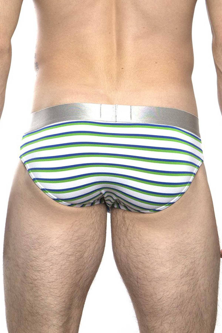 Parke & Ronen Kelly/Royal Striped Low-Rise Brief