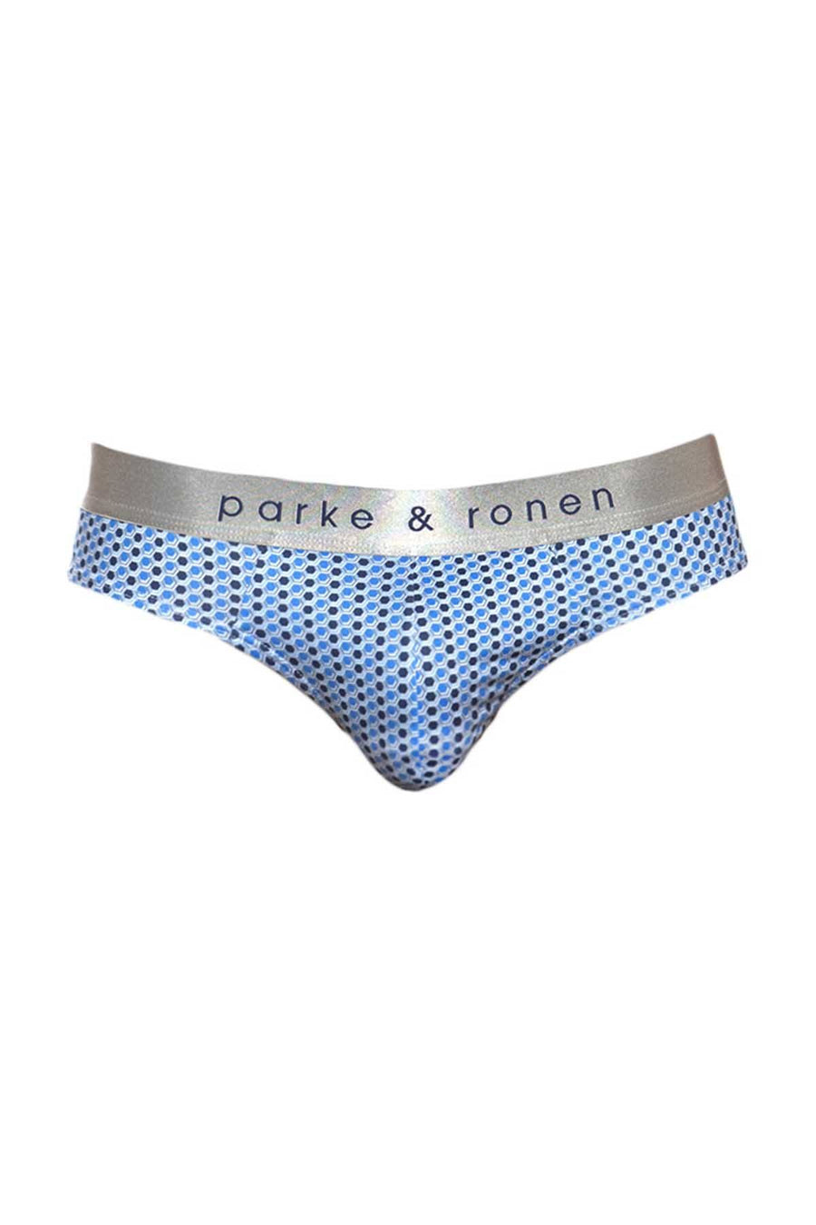 Parke & Ronen Navy/White Printed Clipper Low-Rise Brief