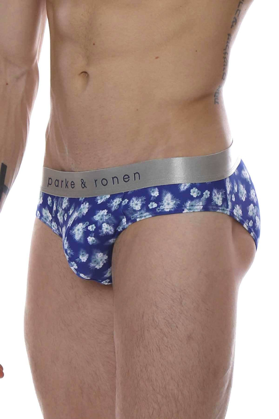 Parke & Ronen Navy/White Printed Hawaii Low-Rise Brief