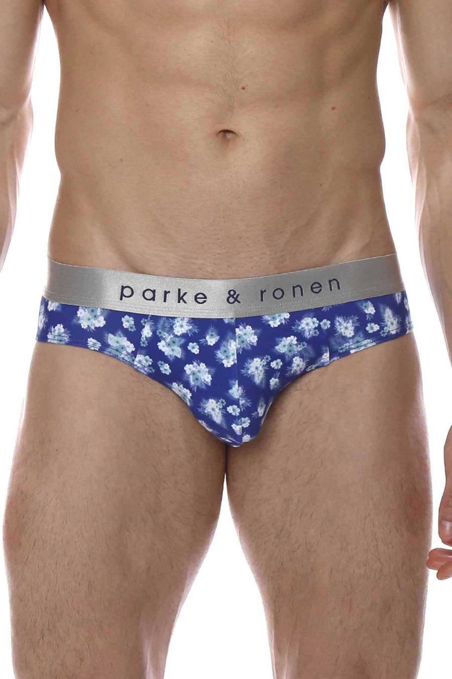 Parke & Ronen Navy/White Printed Hawaii Low-Rise Brief