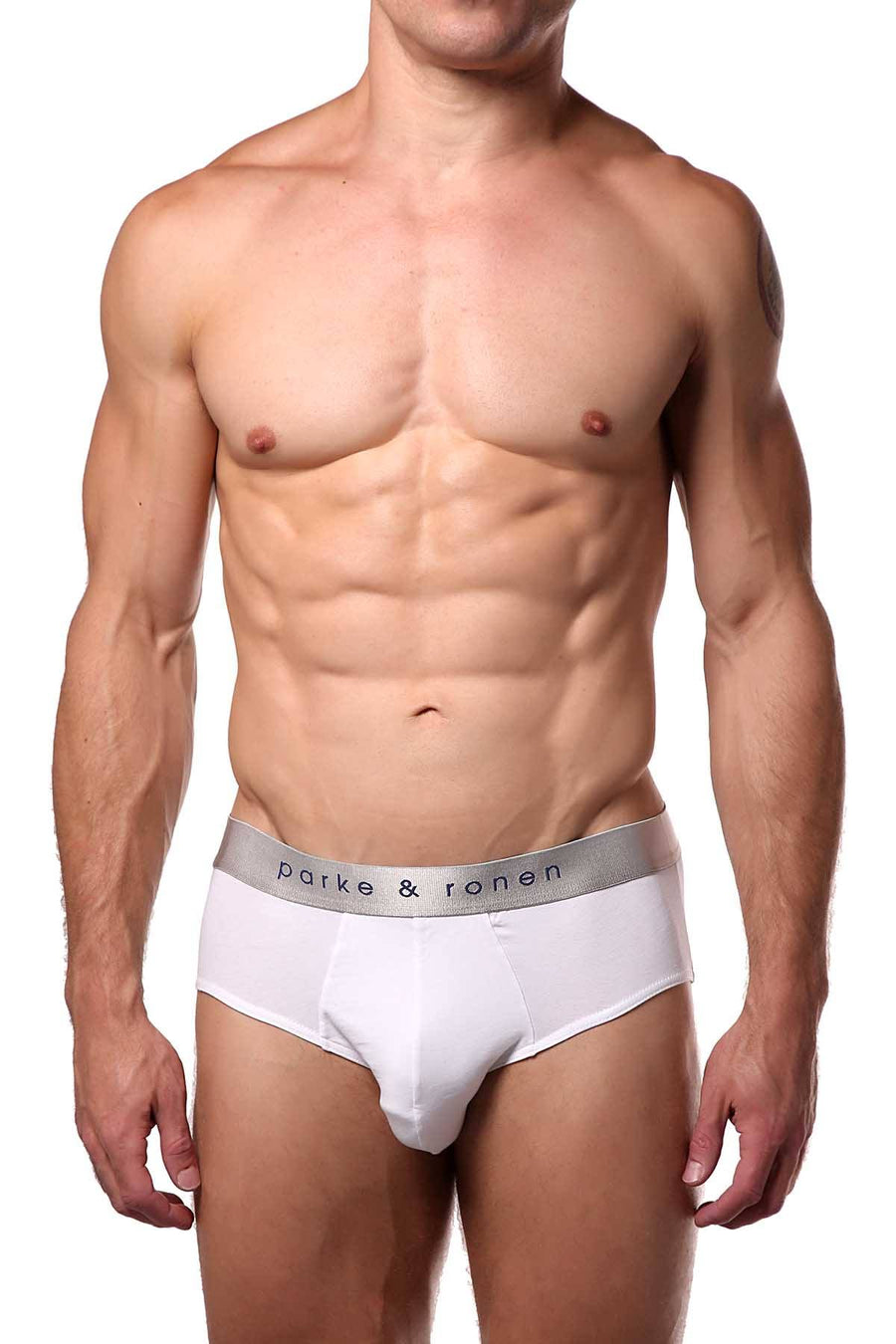 Parke & Ronen White Solid Brief
