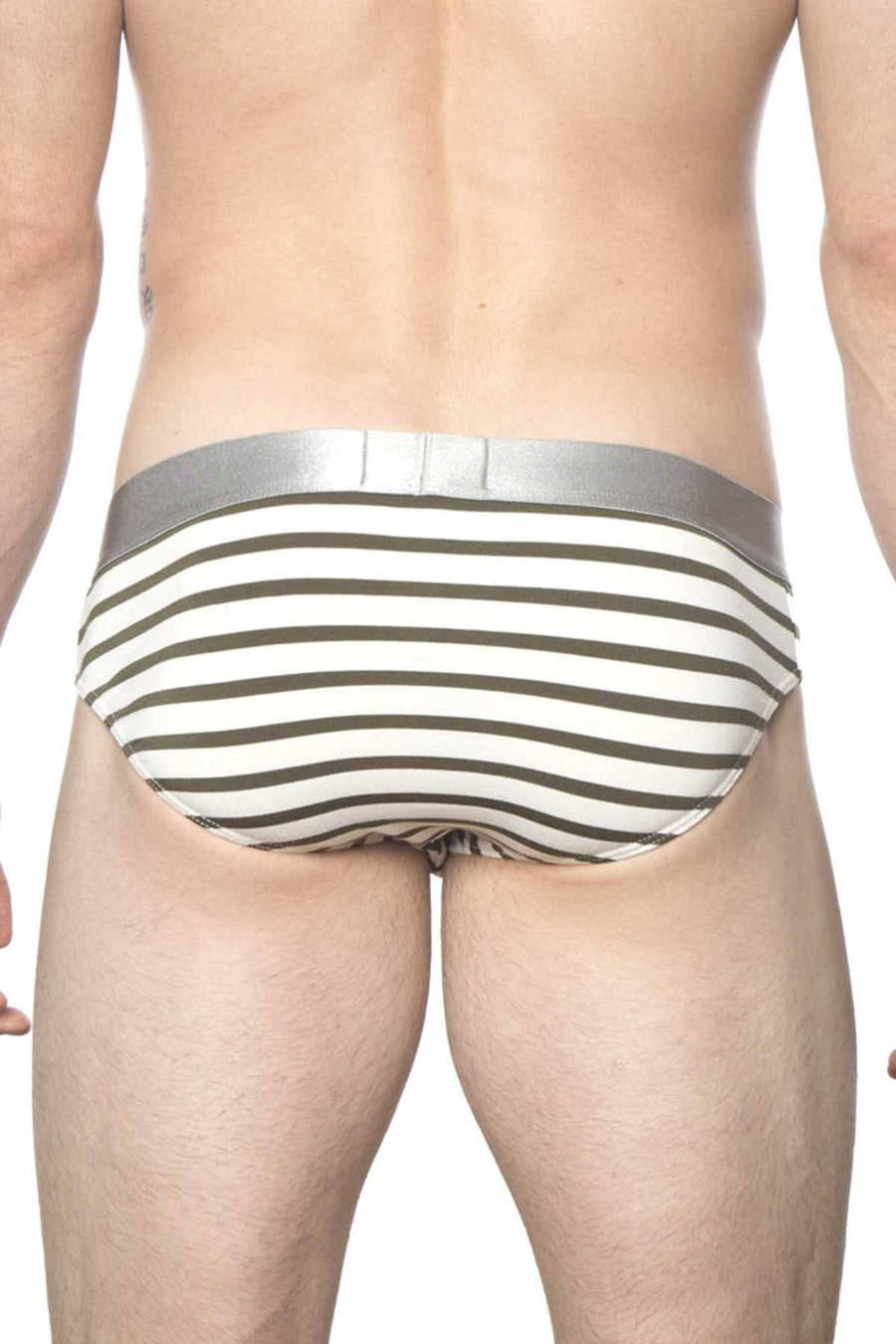 Parke and Ronen Army-Stripe Yarn-Dye Low-Rise Brief