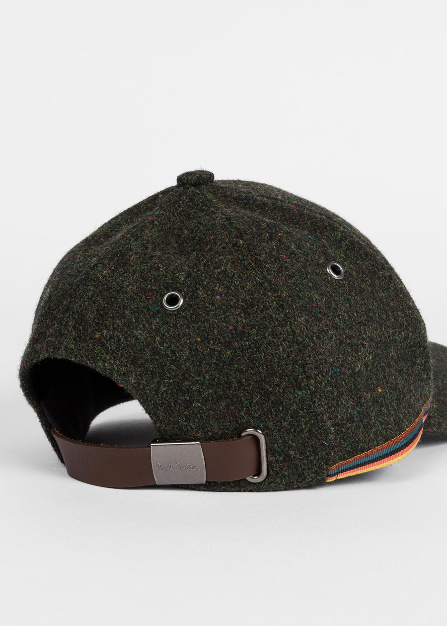 Paul Smith Men's Flecked Wool Cap Olive