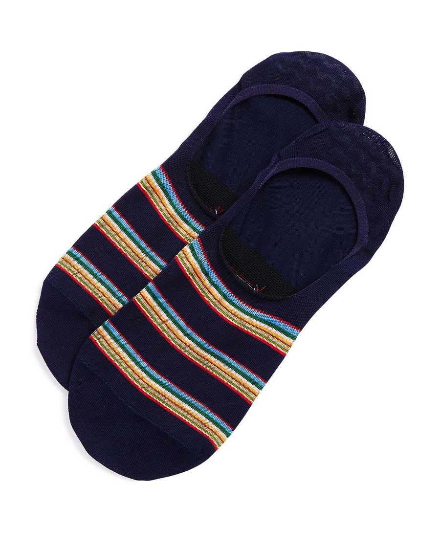 Paul Smith No-show Striped Socks Blue