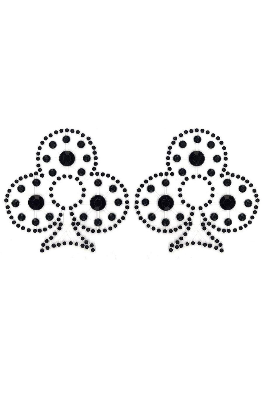 Peekaboos Black Crystal Club Pasties