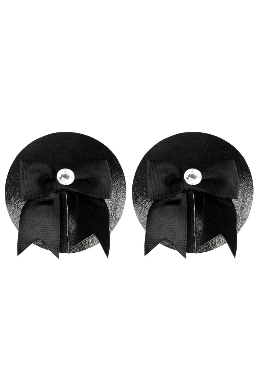 Peekaboos Black Patent Leather With Bow Pasties