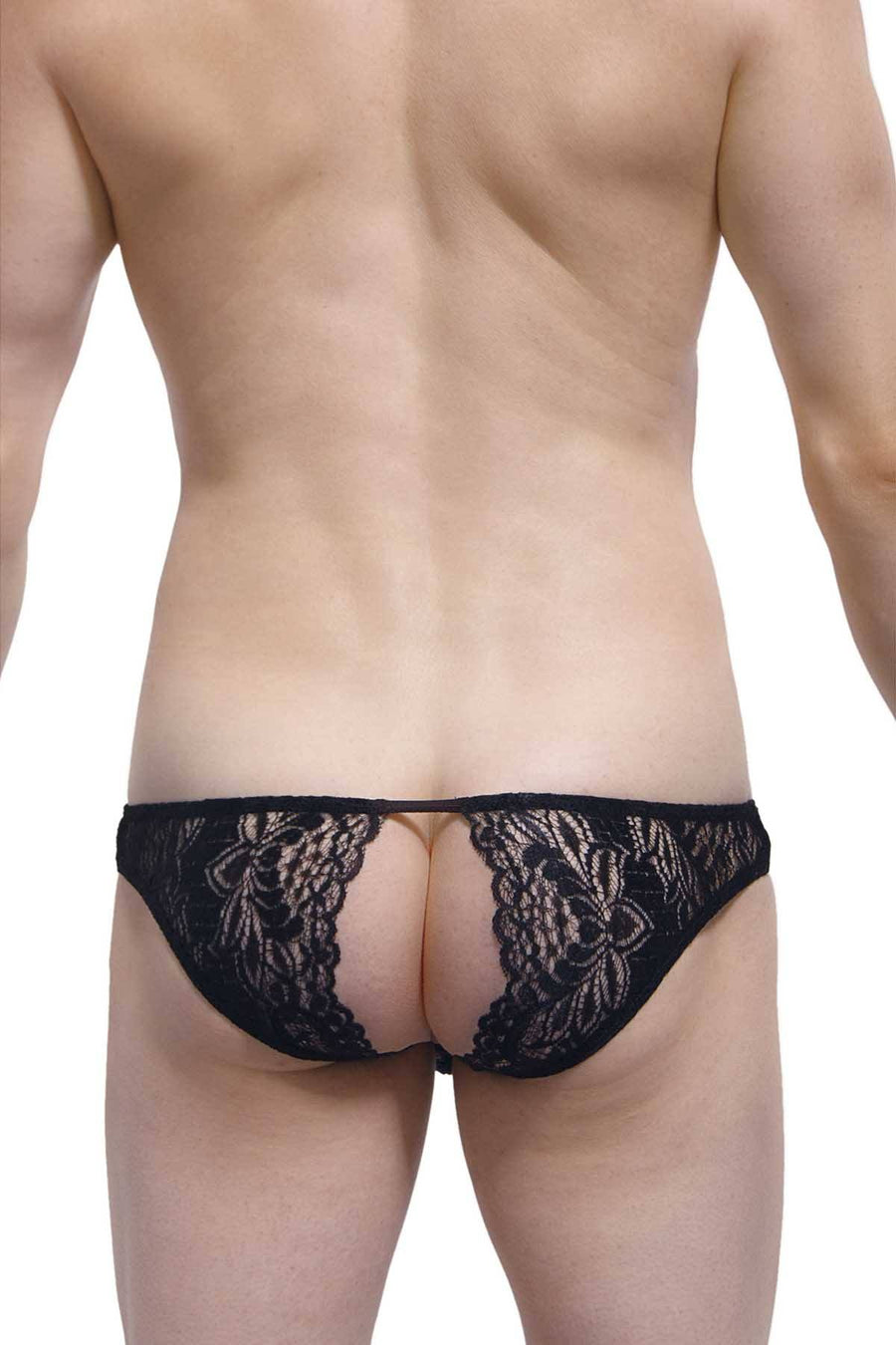 PetitQ Black Corlier Open-Back Brief