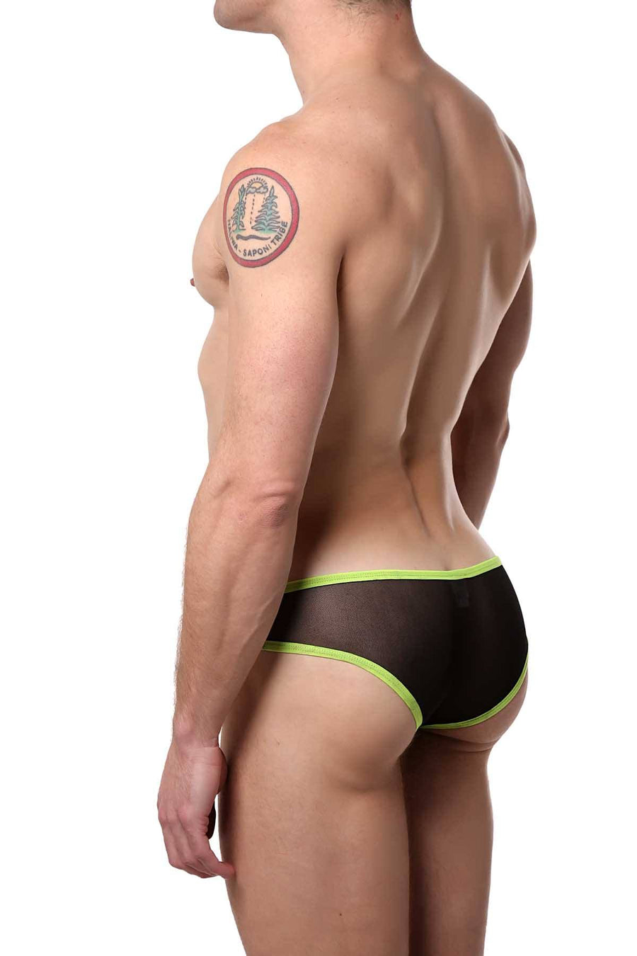 PetitQ Black/Yellow Neon Bikini Brief