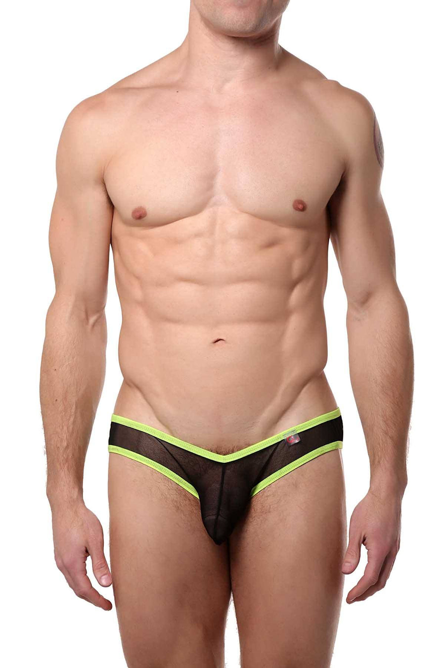 PetitQ Black/Yellow Neon Bikini Brief