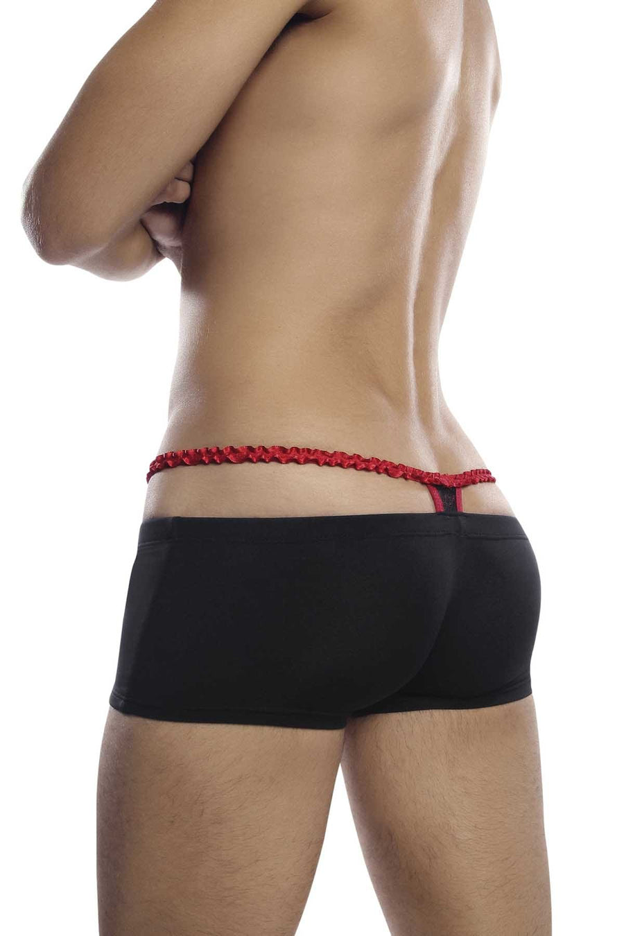 PetitQ Black & Red Thong Boxer Trunk