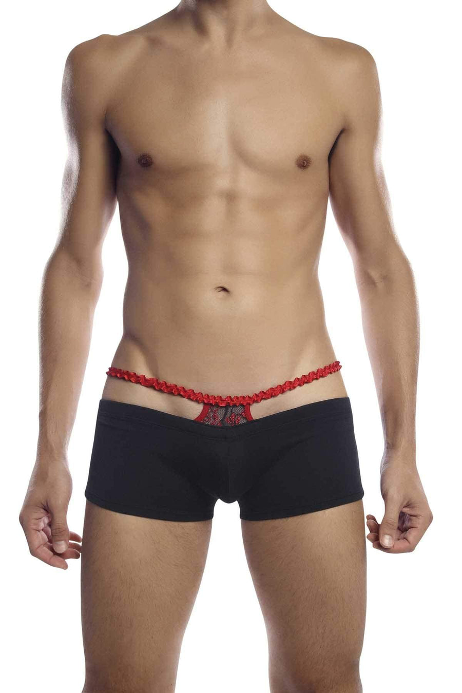 PetitQ Black & Red Thong Boxer Trunk