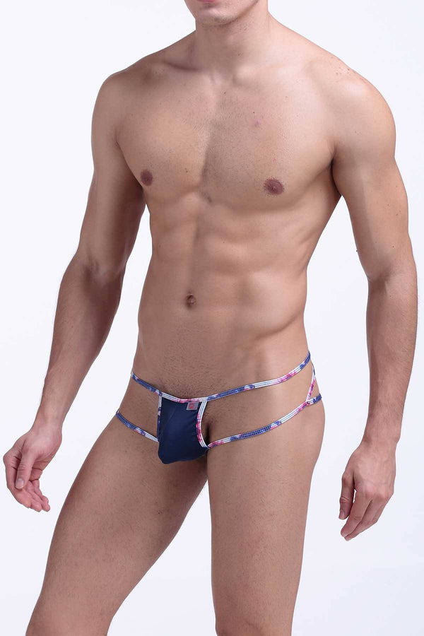 PetitQ Navy-Blue Ziggy Thong