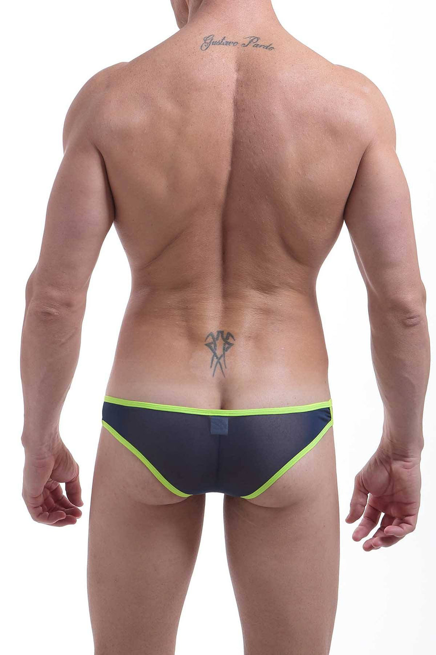 PetitQ Navy/Neon-Yellow Royat Bikini Brief