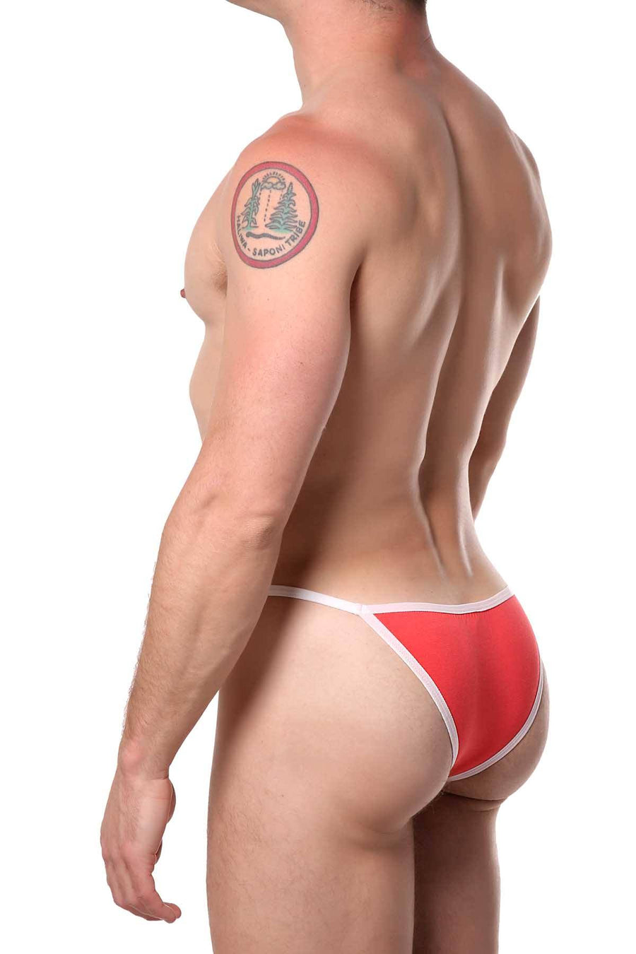 PetitQ Red/White Bamboo Bikini Brief