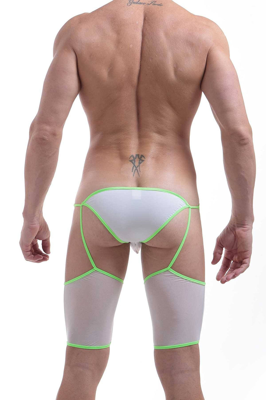 PetitQ White/Lime Mouling-Rouge Kini