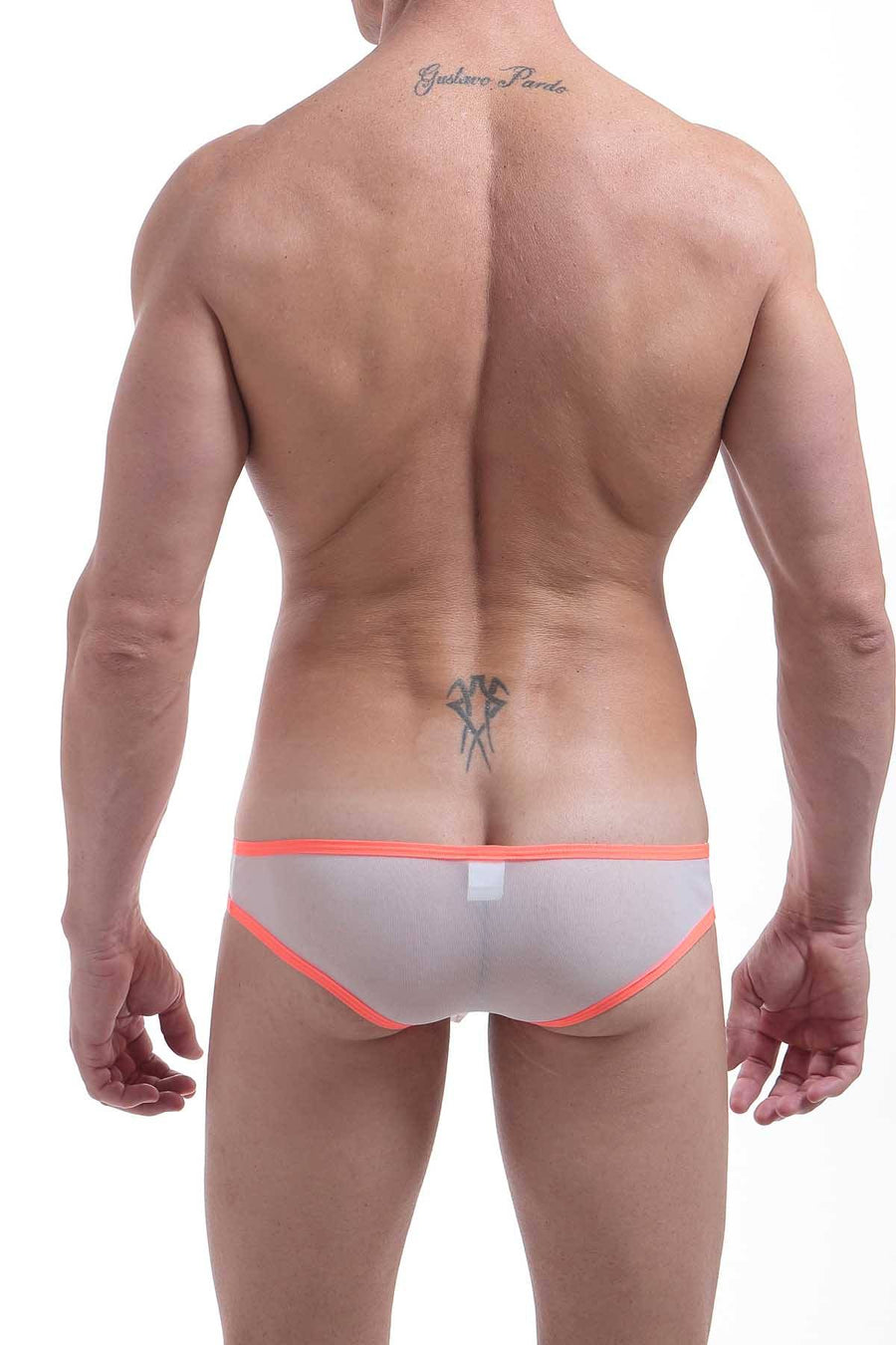 PetitQ White/Orange Neon Bikini Brief