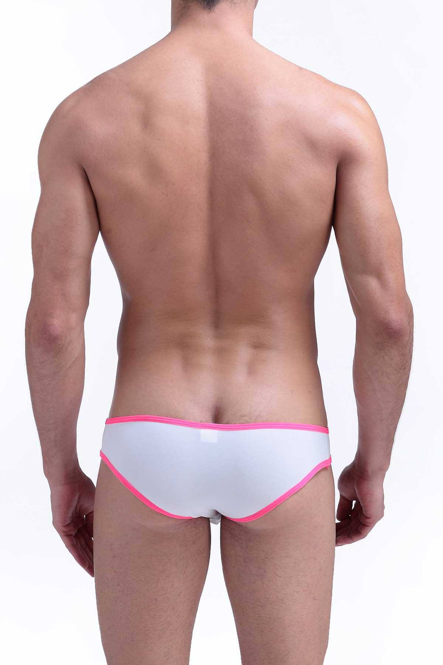 PetitQ White/Pink Nylon Bikini Brief