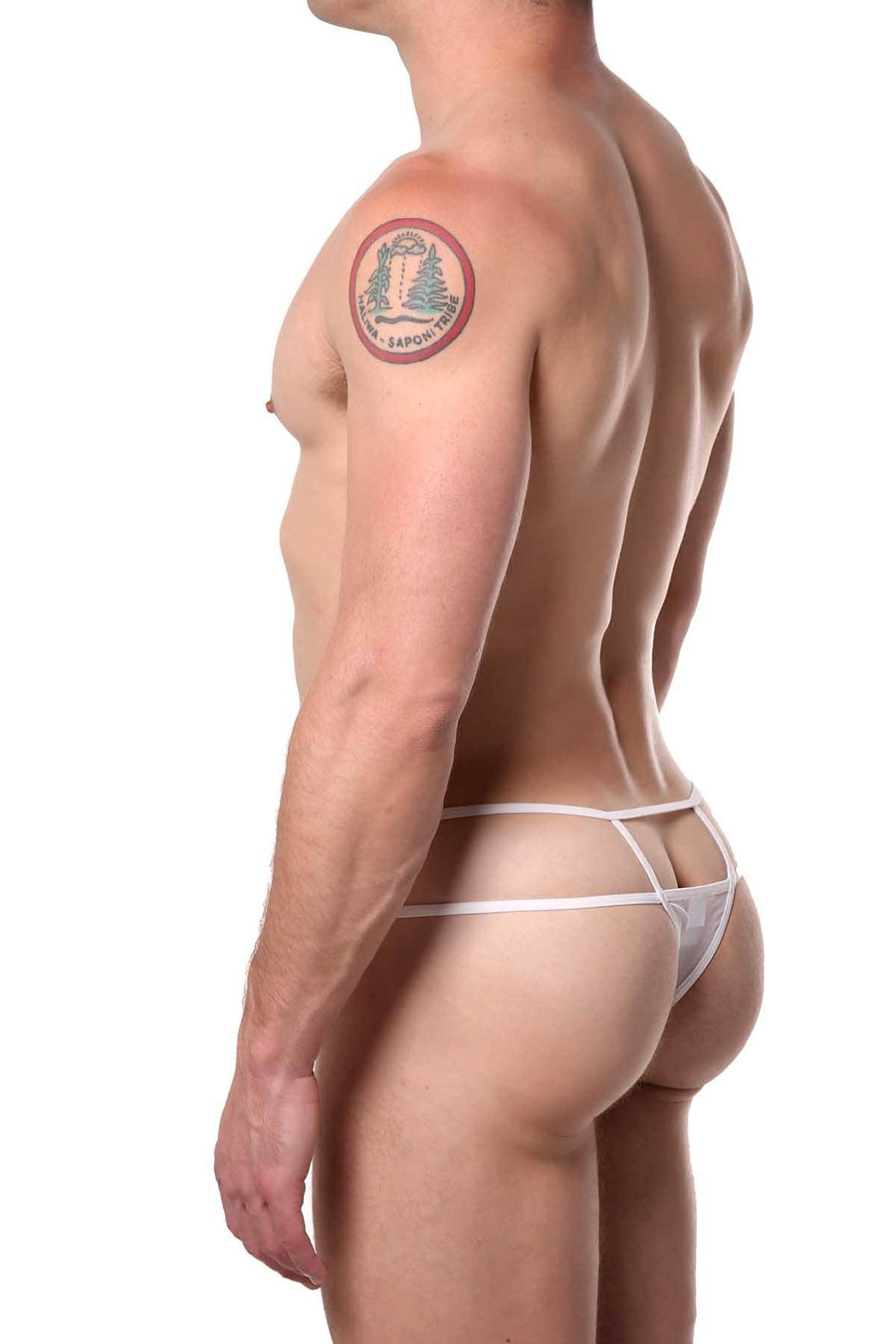 PetitQ White/Pink Riscle Thong