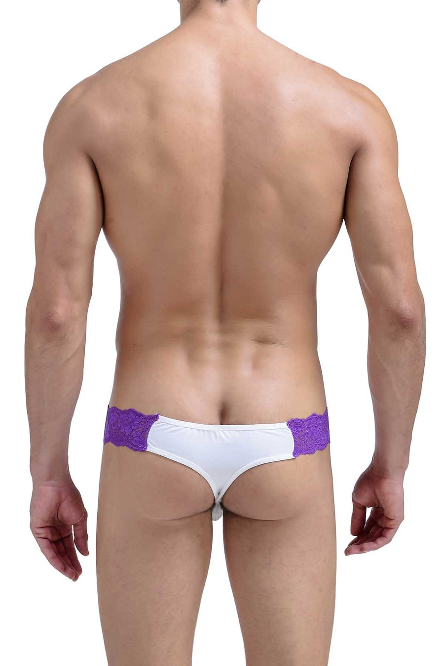PetitQ White Side-Lace Thong