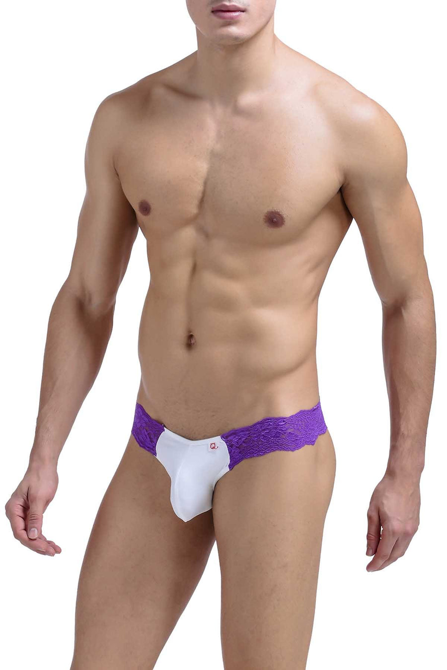 PetitQ White Side-Lace Thong