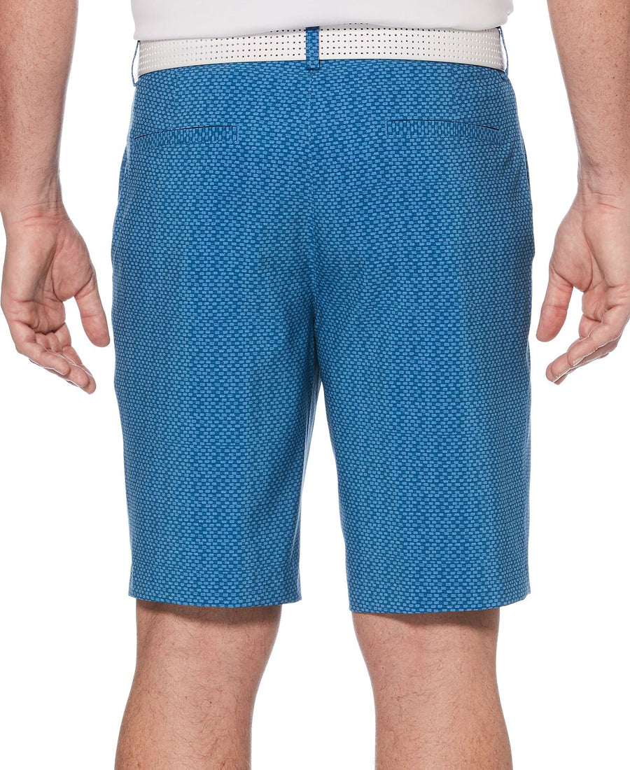 Pga Tour Micro-print Shorts Dark Blue