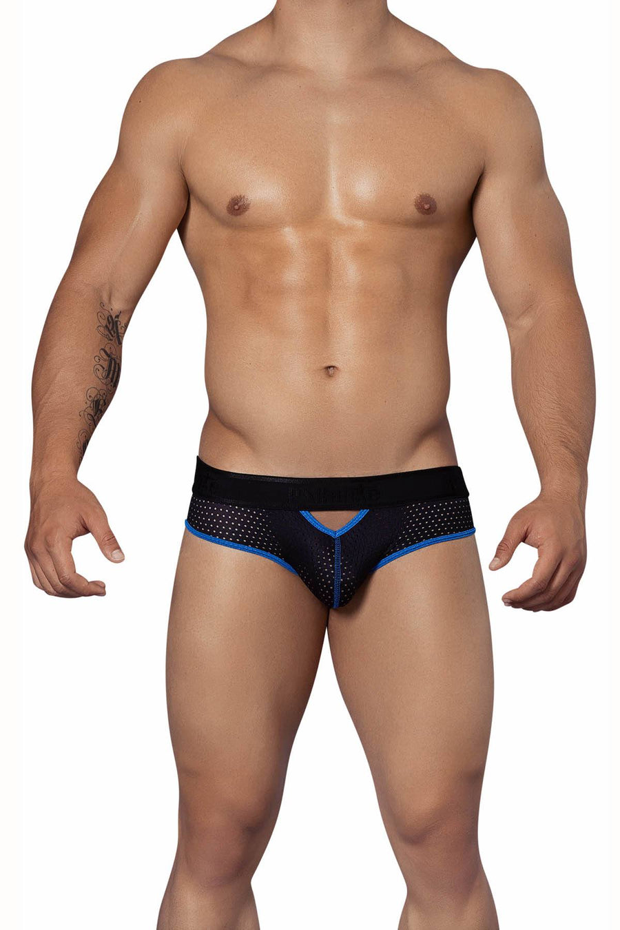 Pikante Black/Blue Open-Sky Jock-Brief