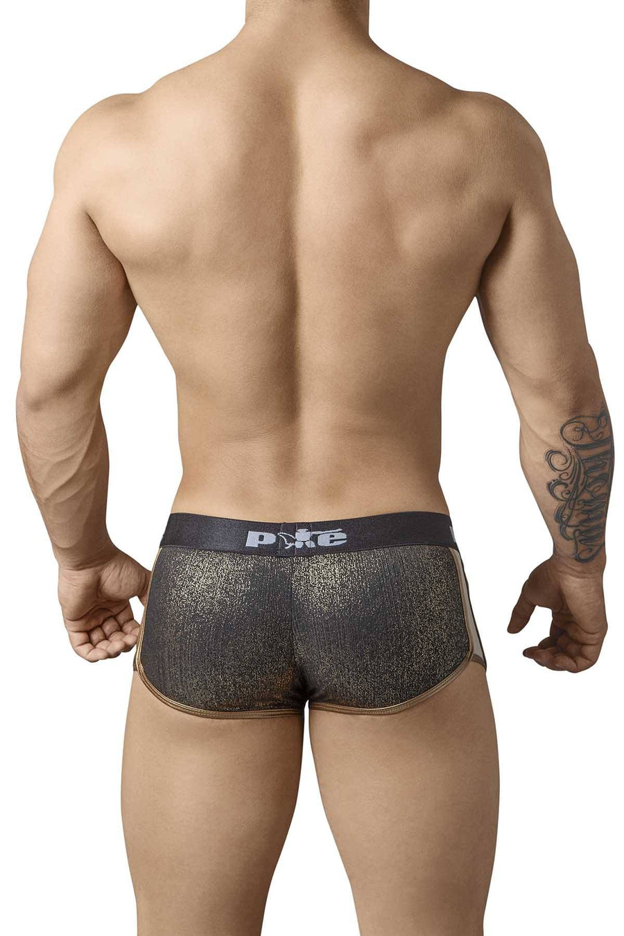 Pikante Black/Gold Shiny Cheeky Trunk