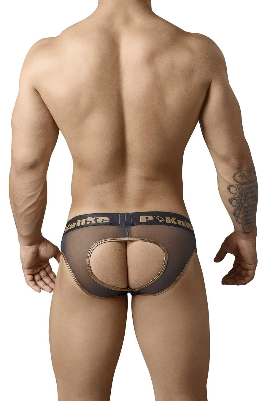 Pikante Green-Camo Plush Jock-Brief