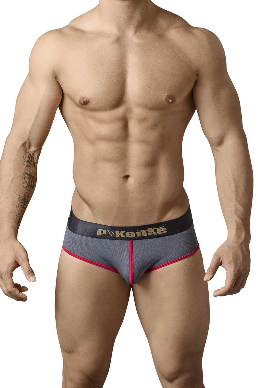 Pikante Grey/Red Wild-World Brief