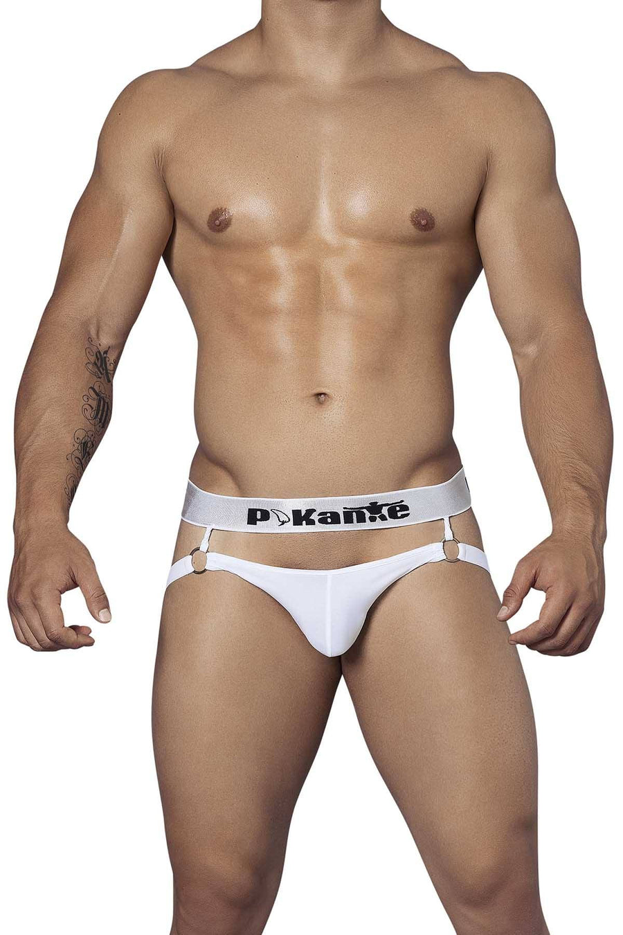 Pikante White Hoops Jock