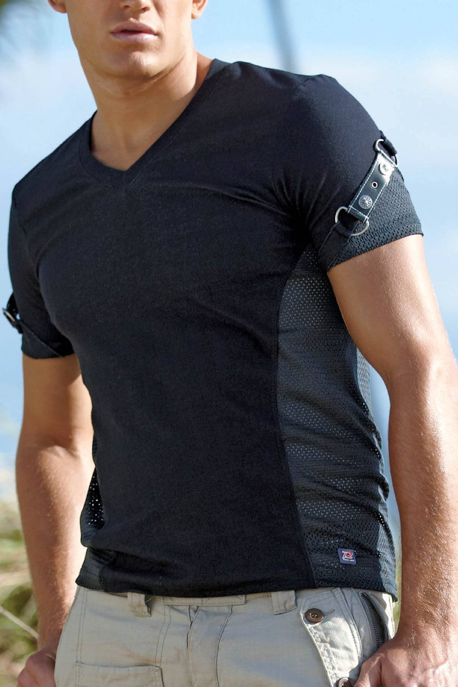 Pistol Pete Black Aviator V-Neck Tee