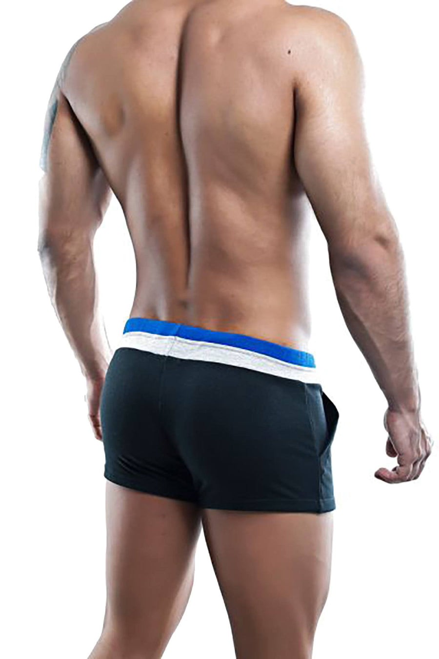 Pistol Pete Black/Grey/Blue Swim Short