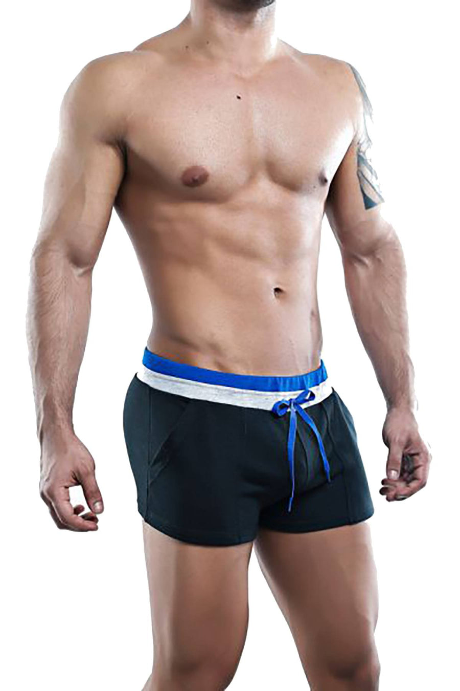 Pistol Pete Black/Grey/Blue Swim Short