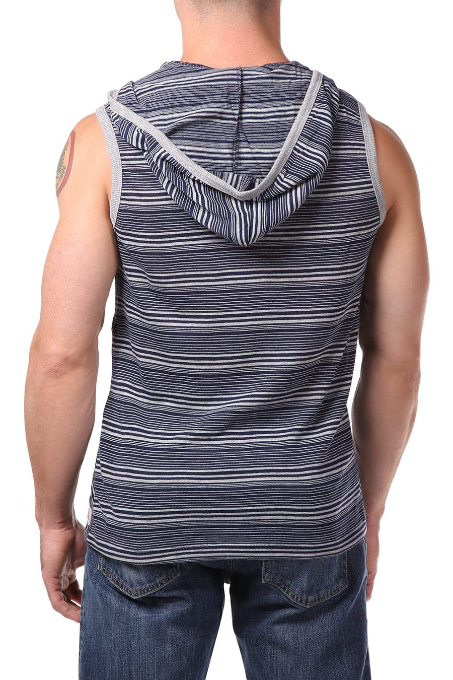Pistol Pete Navy Magnetic Zip Up Sleeveless Hoodie