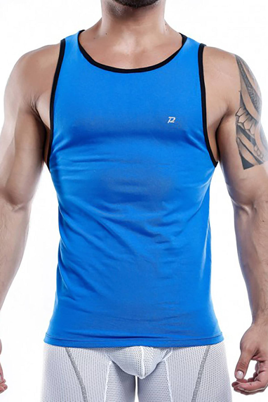 Pistol Pete Royal-Blue/Black Contrast-Trim Tank Top