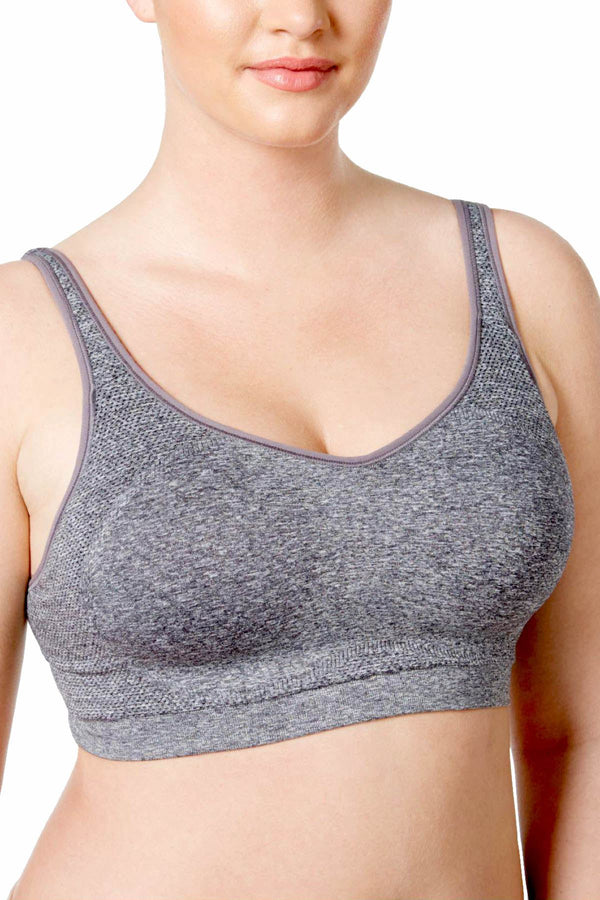 Playtex Gravel-Heather-Grey Play Funwinder Seamless Wirefree Bra