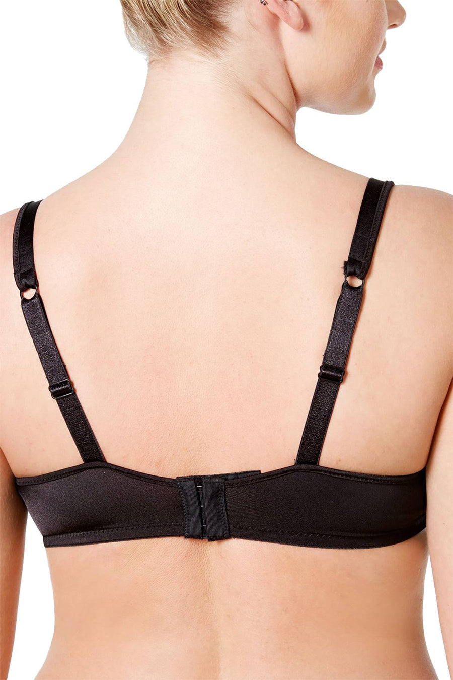 Playtex Love My Curves Full Figure Lace Trim Bra in Black/Private Jet